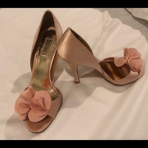 Badgley Mischka Randall Pink Satin D’Orsay Pumps